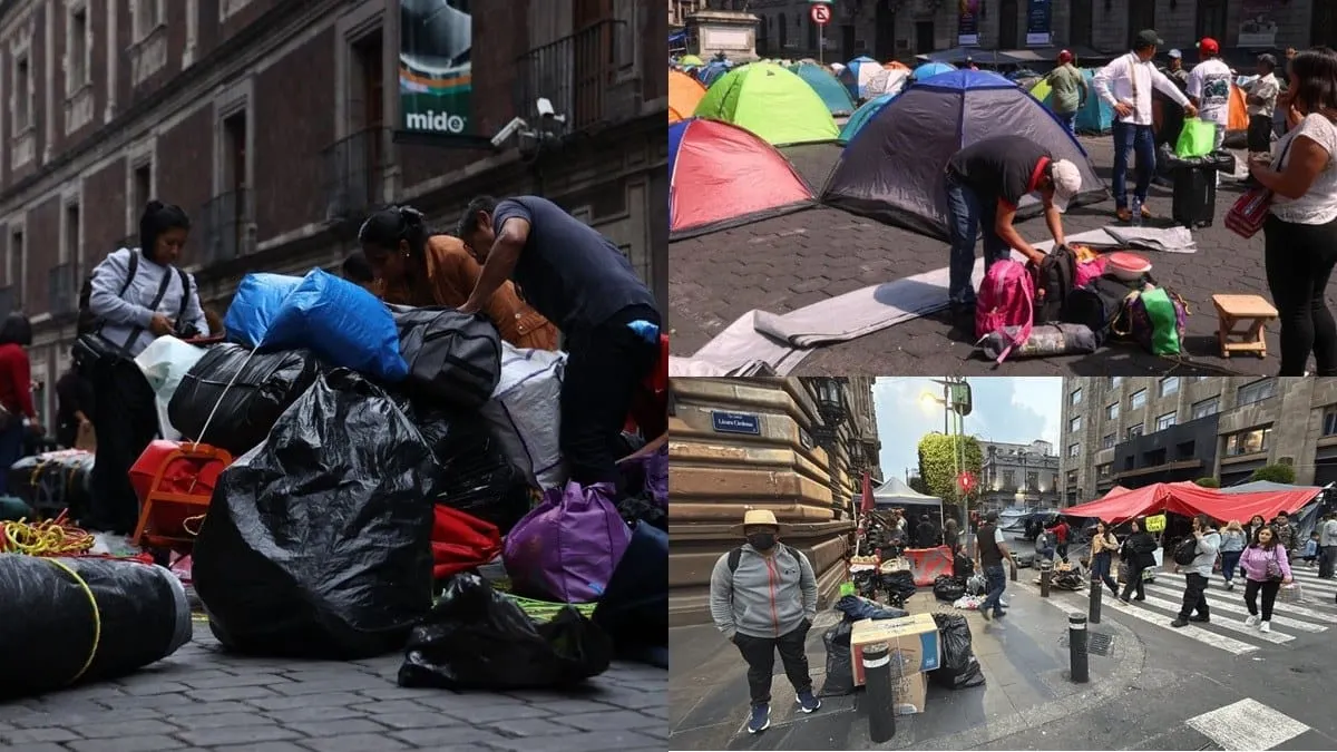 Desde la tarde de este viernes, los docentes comenzaron a retirar las cientos de casas de campaña.