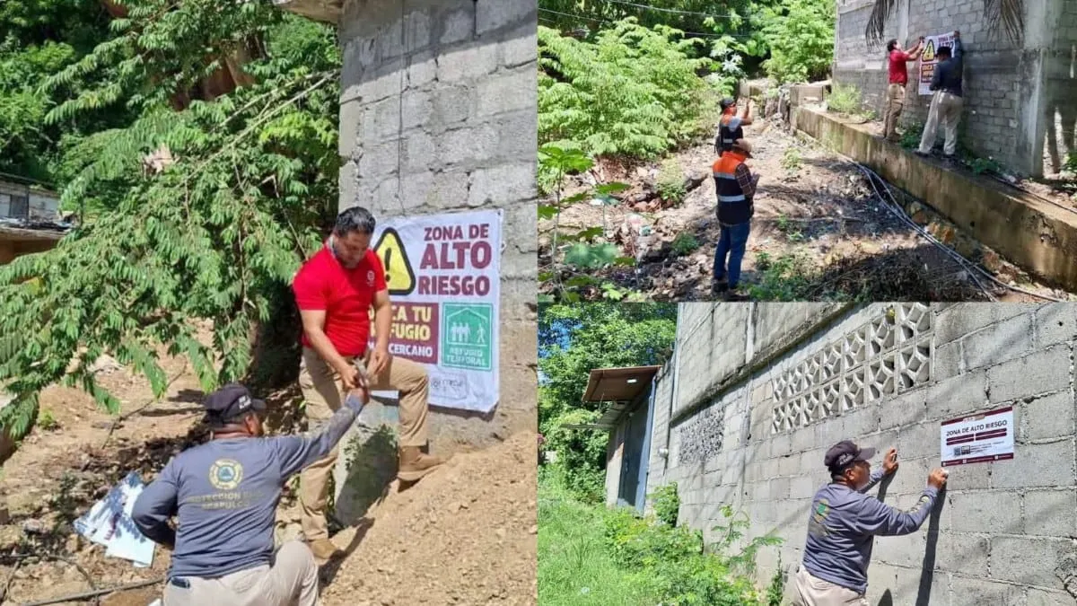 Evalúa Protección Civil condiciones de riesgo en zonas vulnerables de Acapulco