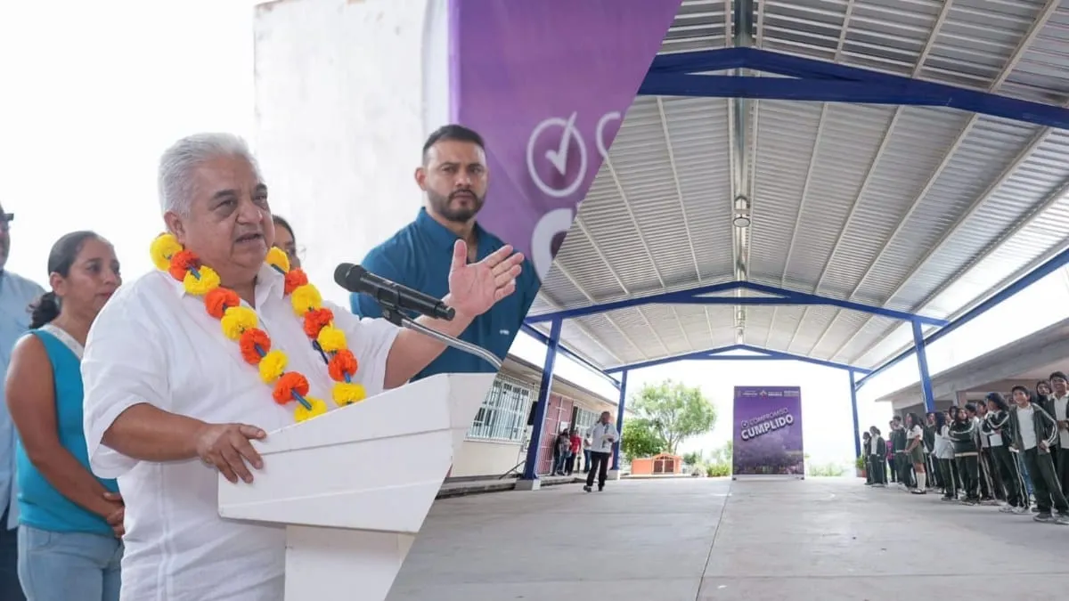 Fortalece Gustavo Alarcón escuela de Chilpancingo con nueva obra de infraestructura