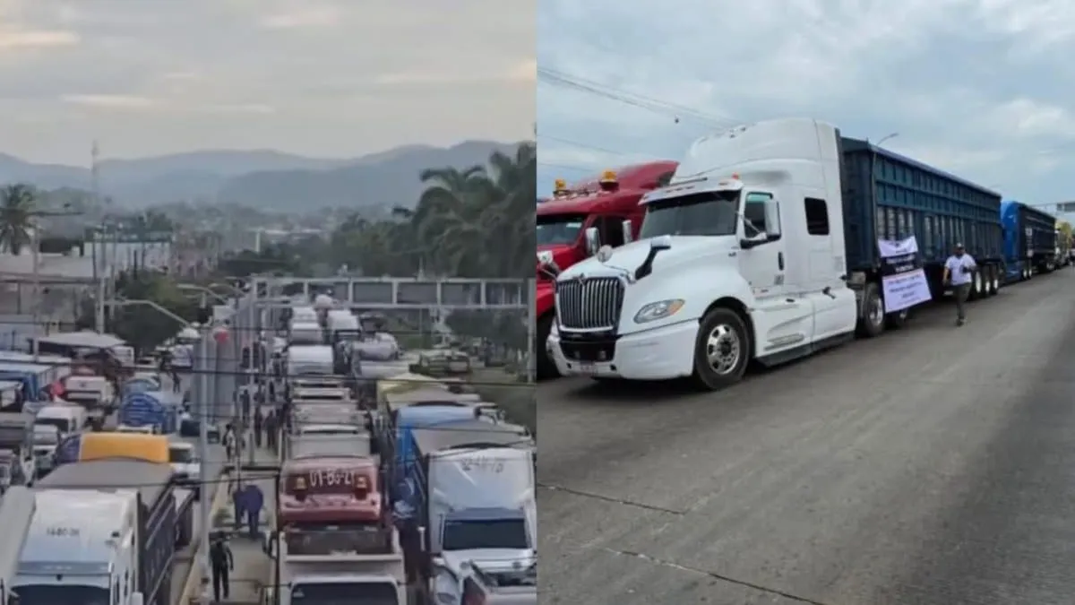 Transportistas de AMOTAC se concentran en Acapulco para exigir seguridad en carreteras