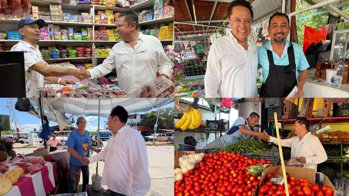 Visita Pablo Amílcar mercado de la Zapata en Acapulco y presume respaldo a la soberanía nacional