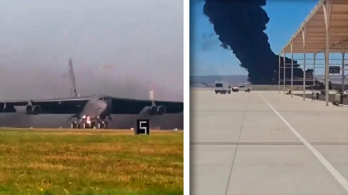 Mueren 8 tras caída de un B-52, uno de los bombarderos emblemáticos de EU
