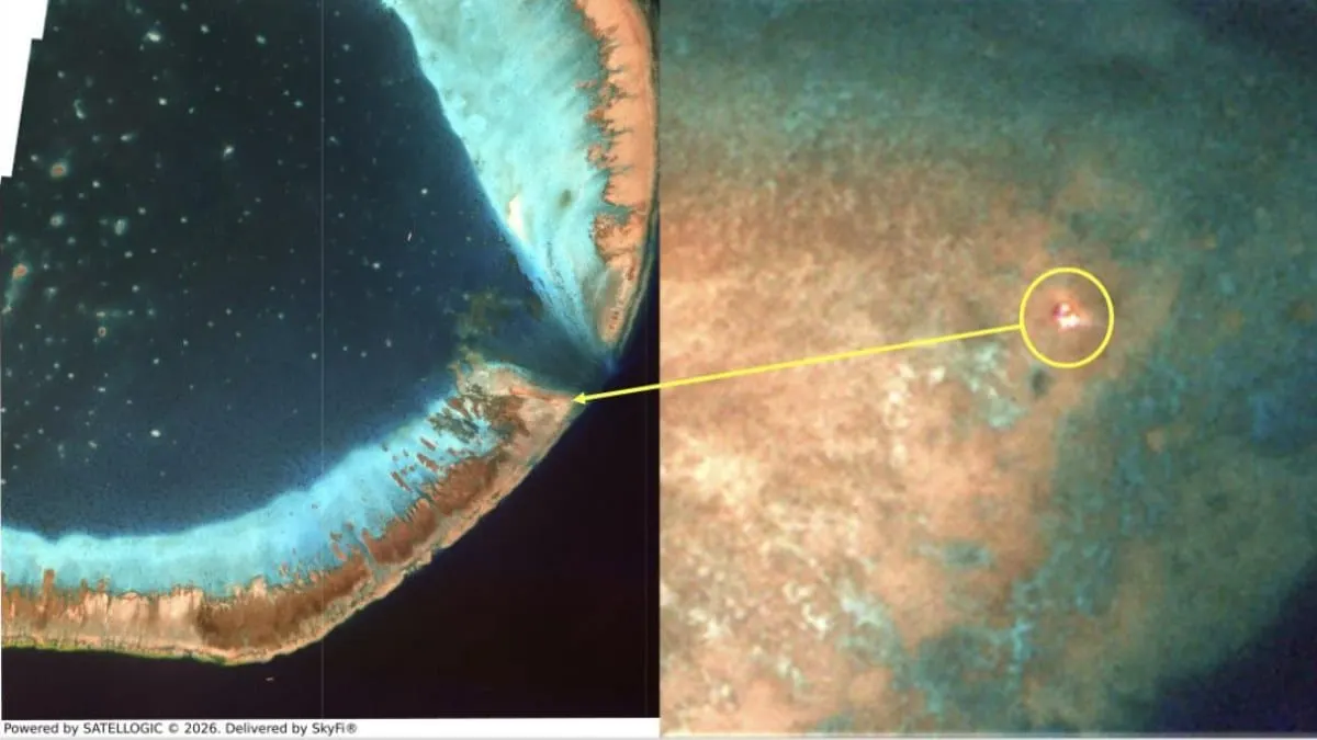 Difunden fotografía desde el espacio que capta un enigmático hallazgo en el mar de China