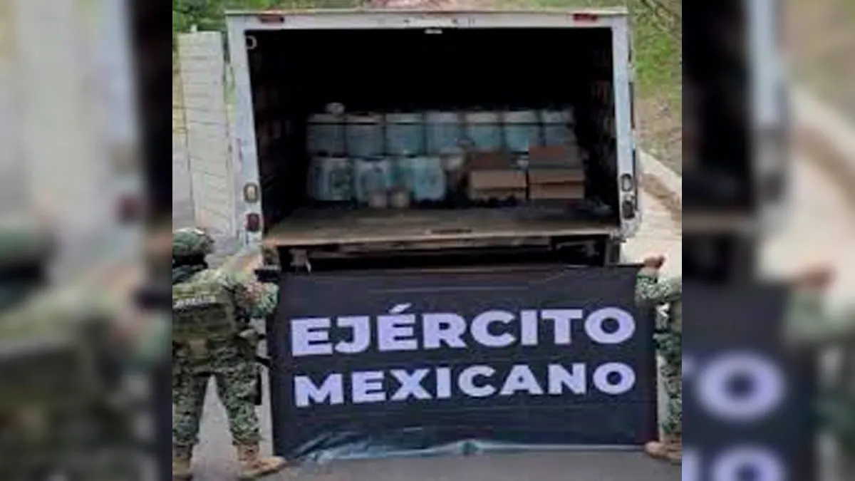 Cae bodega con 24 mil litros de metanfetamina en Sinaloa; hallan químicos, armas y vehículos