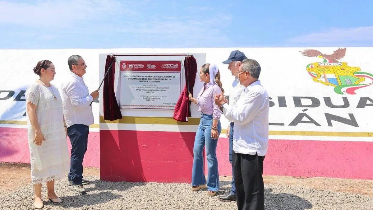 Inaugura Evelyn Salgado obra sanitaria en Petatlán; beneficiará a casi 24 mil habitantes
