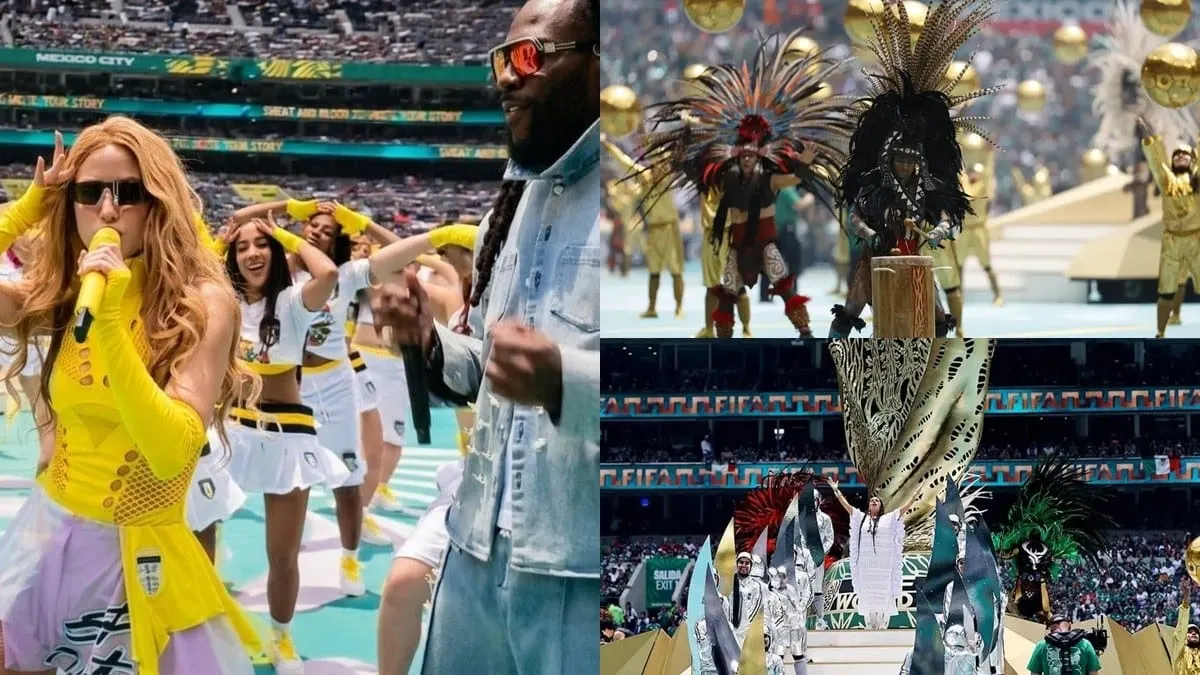 Shakira, J Balvin, Belinda, Maná, Danny Ocean y Los Ángeles Azules encabezaron un espectáculo de 15 minutos que marcó el comienzo oficial del Mundial.