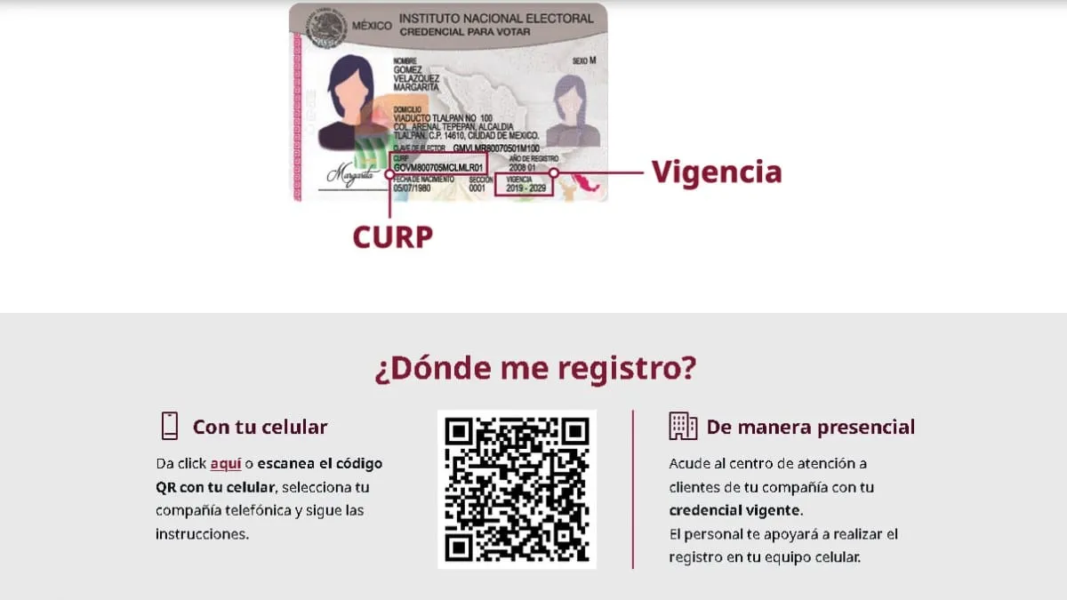 El registro está a cargo de las compañías telefónicas y para realizarlo solo necesitas tu credencial vigente.