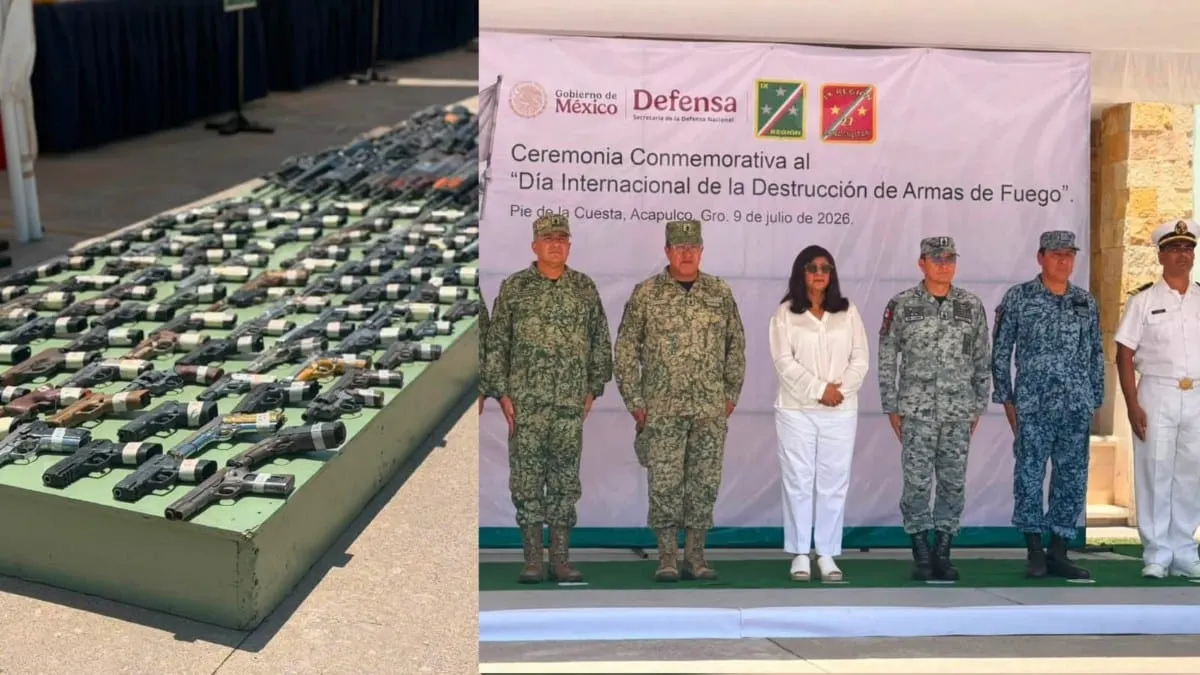 Atestigua Leticia Lozano en la ceremonia de destrucción de armas en Acapulco