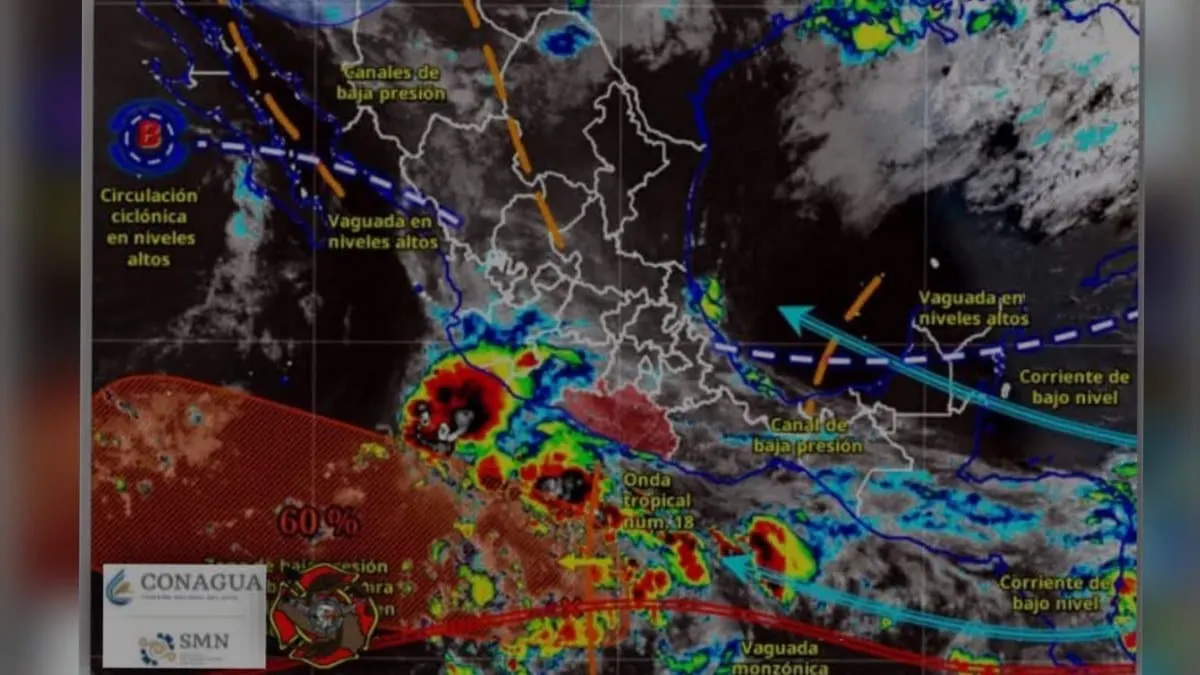 Lluvias seguirán en Guerrero mientras Protección Civil continúa vigilancia de dos sistemas en el Pacífico