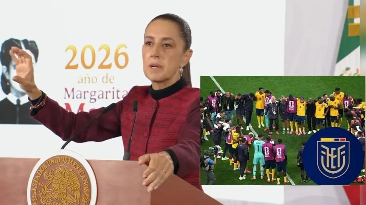 Sheinbaum niega versión sobre amenazas a jugadores de Ecuador y acusa difusión de fake news