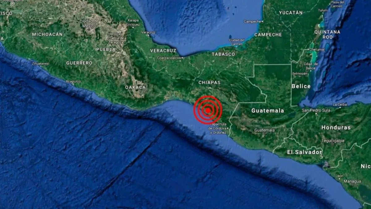 El Servicio Sismológico Nacional ajusta la magnitud del temblor en Chiapas.