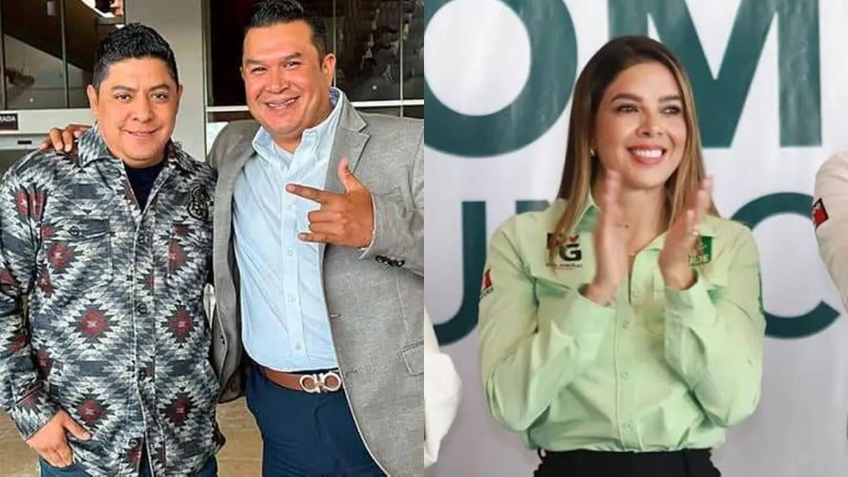 El gobernador Ricardo Gallardo y el alcalde Arnulfo Urbiola, Ruth González, senadora y esposa del gobernador.