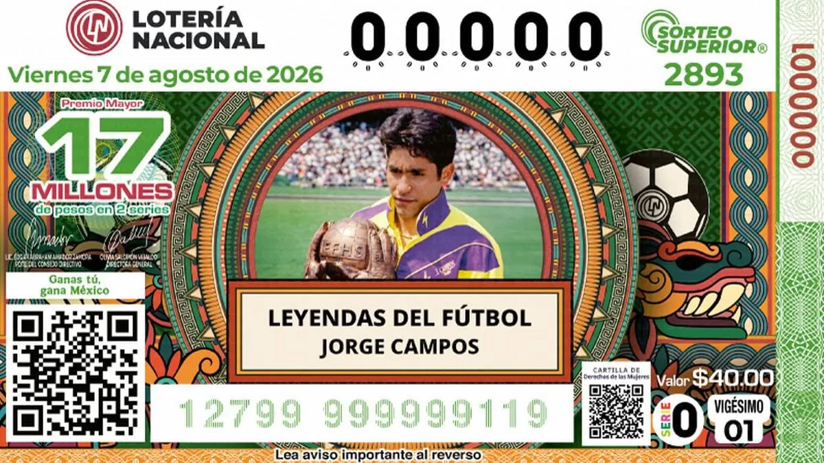 Las leyendas del futbol mexicano llegan a los cachitos de la Lotería Nacional