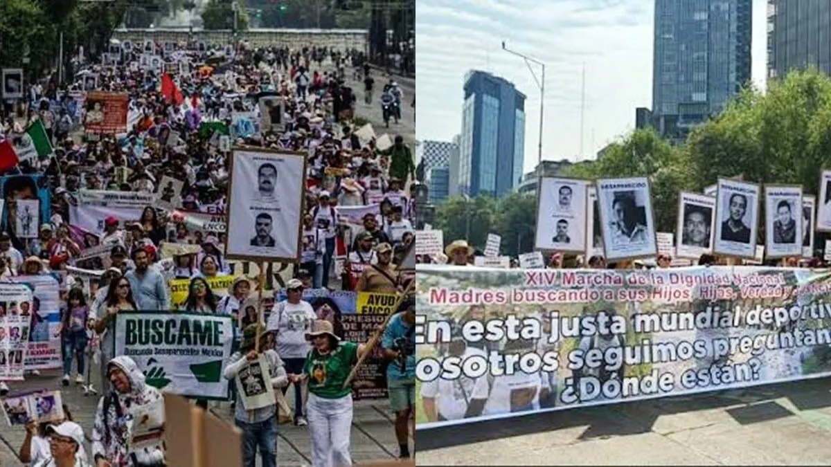 "México campeón en desaparición", marcha de madres buscadoras en CDMX.