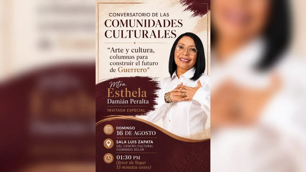 Invitan a conversatorio con Esthela Damián sobre arte y cultura en Guerrero