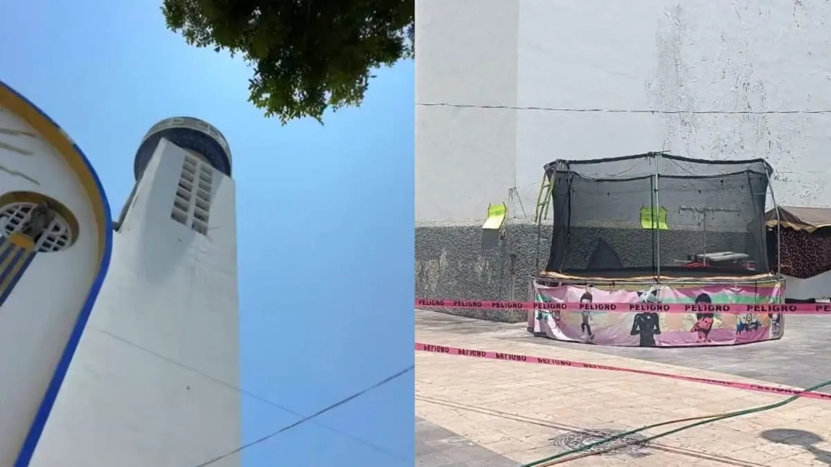 Acordonan Catedral del Zócalo de Acapulco por riesgo de desplome de una cruz