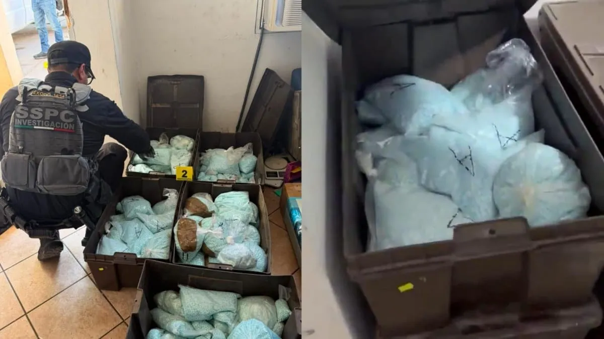 Aseguran más de 4 millones de dosis de fentanilo en inmueble ligado a Los Rusos en Mexicali
