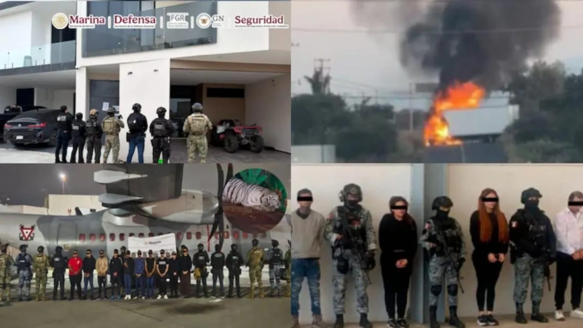 Golpe contundente contra el CJNG suma 32 detenidos, 113 vehículos y animales exóticos asegurados