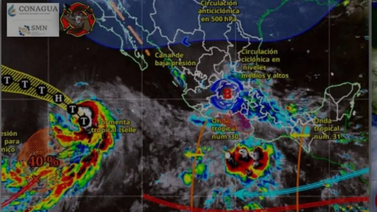 Onda Tropical 31 avanza hacia Guerrero; prevén lluvias y tormentas para este lunes