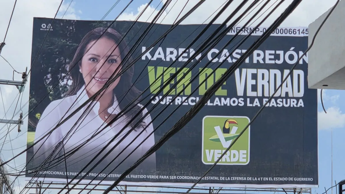 Promueve PVEM a Karen Castrejón con espectaculares rumbo a la coordinación estatal por Guerrero