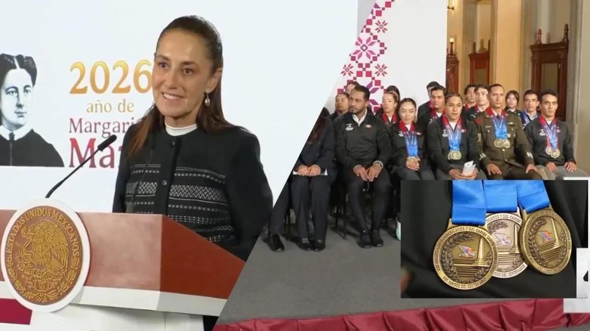 Sheinbaum recibe a medallistas mexicanos y cambia las reglas del premio tras récord en Centroamericanos