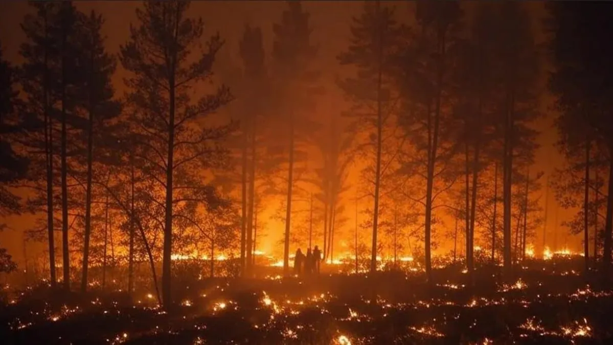 Incendio forestal fuera de control obligó al distrito de Summerland.