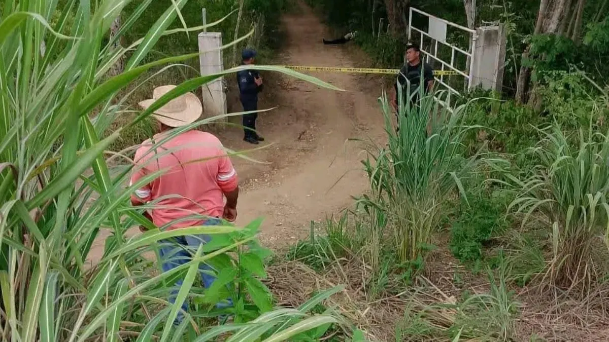 Hallan a hombre asesinado a balazos en camino de terracería de Marquelia