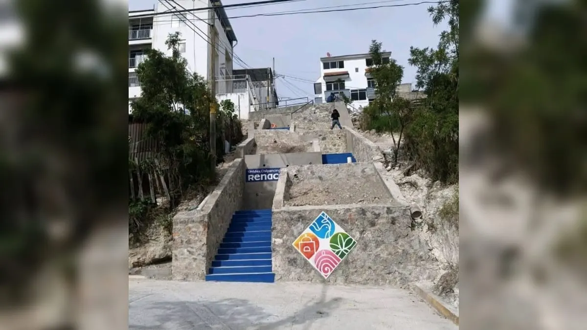 Ya hay escalinatas nuevas en la colonia Rodolfo Neri de Chilpancingo