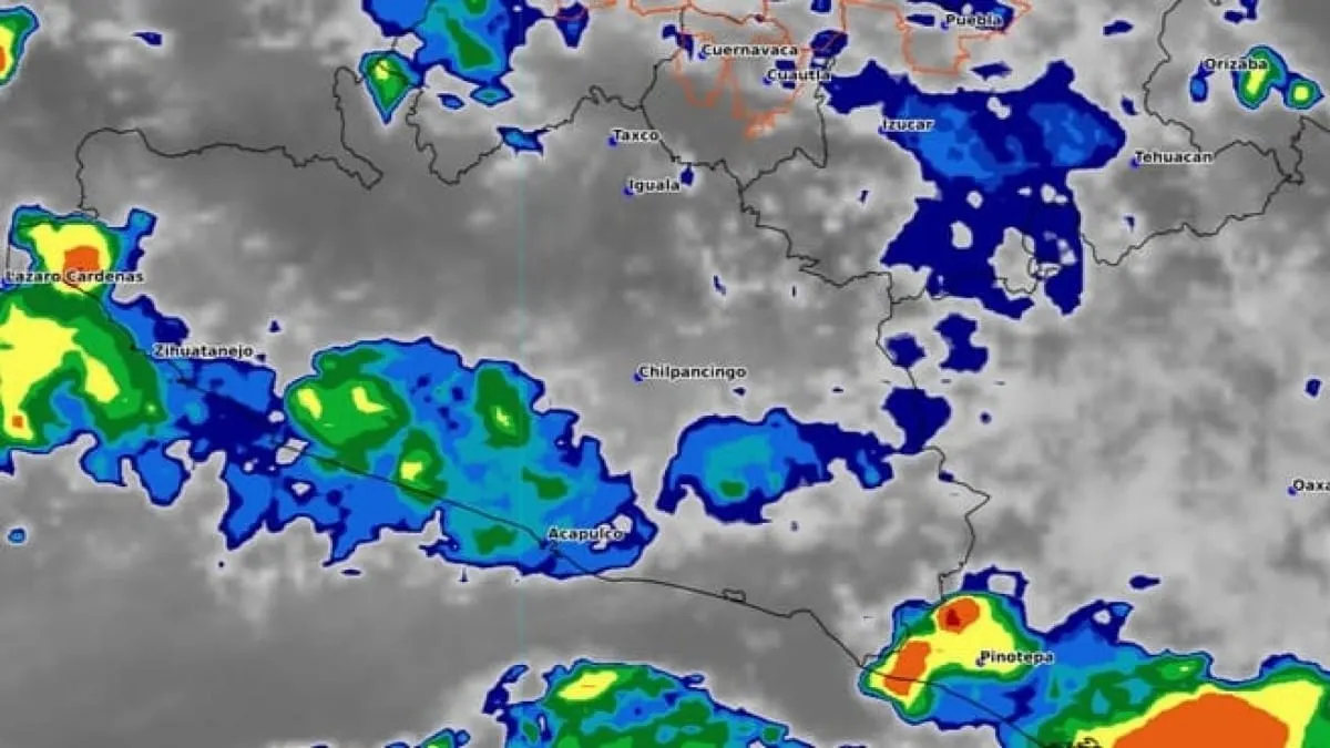 Prevén tormentas fuertes en Guerrero durante las próximas horas