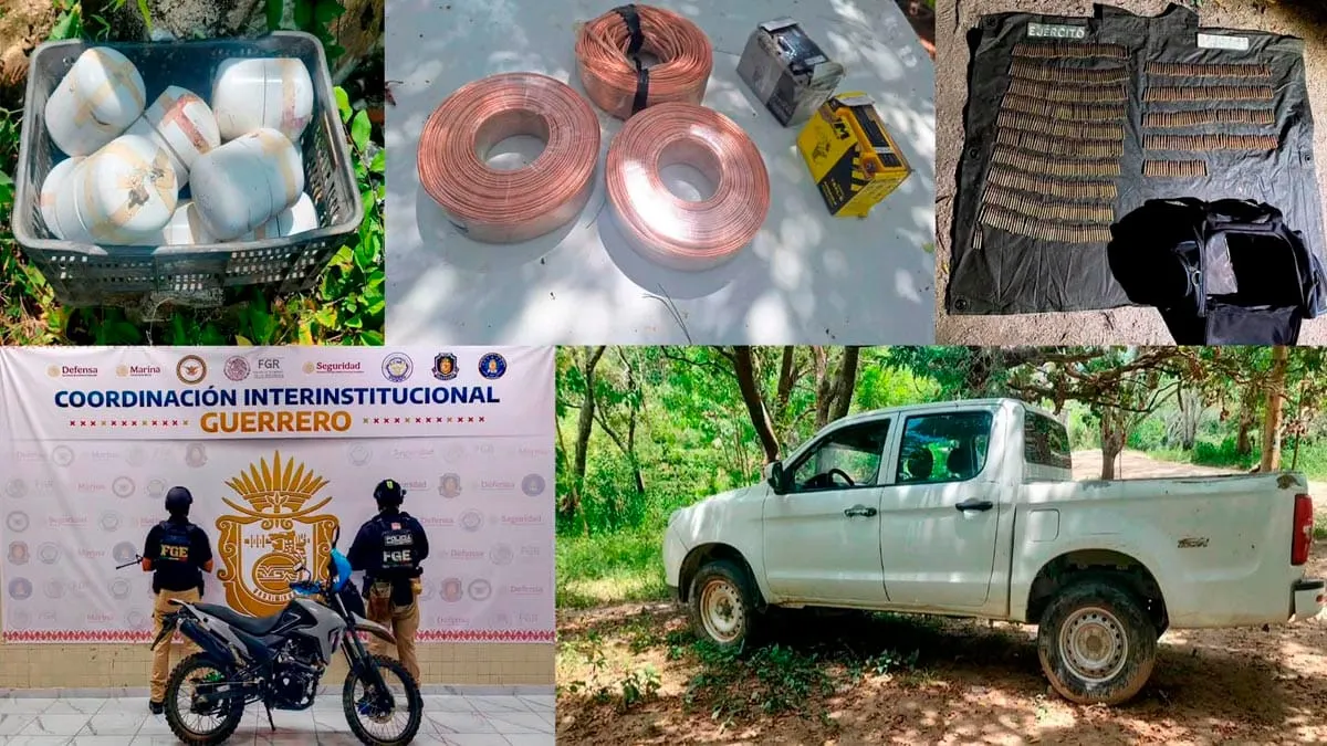 Nuevo golpe a Los Ardillos en Acapulco: aseguran más de 700 cartuchos y 10 explosivos