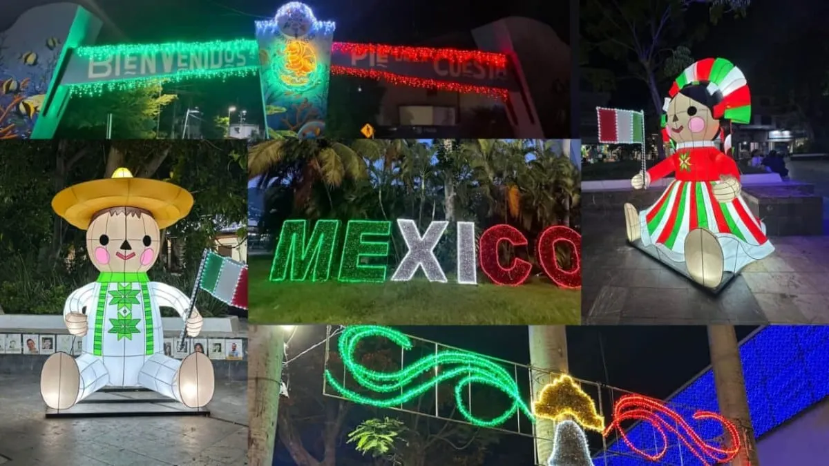 Acapulco se viste de septiembre; instalan más de 8 mil luces LED en puntos turísticos por fiestas patrias