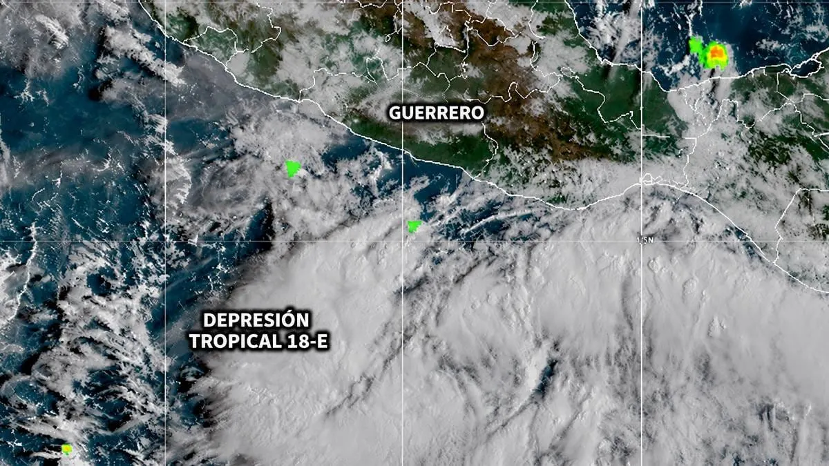Se forma nueva depresión tropical al sur de Acapulco; vigilan su evolución frente a Guerrero