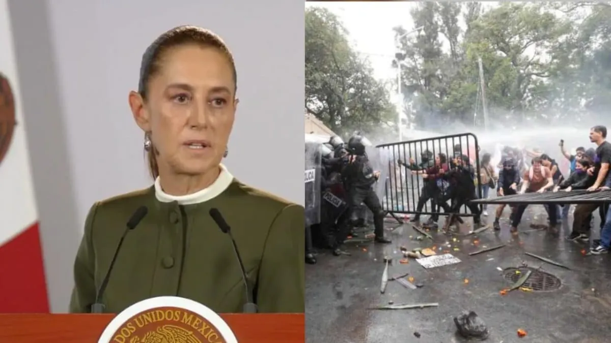 Exige Sheinbaum investigar tortura policial contra jóvenes durante marcha por agua en Jalisco