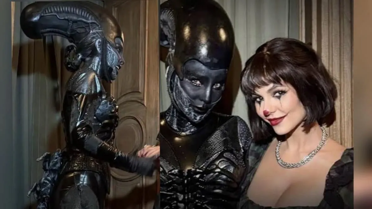 ¡Irreconocible! Belinda se transforma en el monstruo Alien y sorprende en su fiesta de Halloween con estrellas internacionales