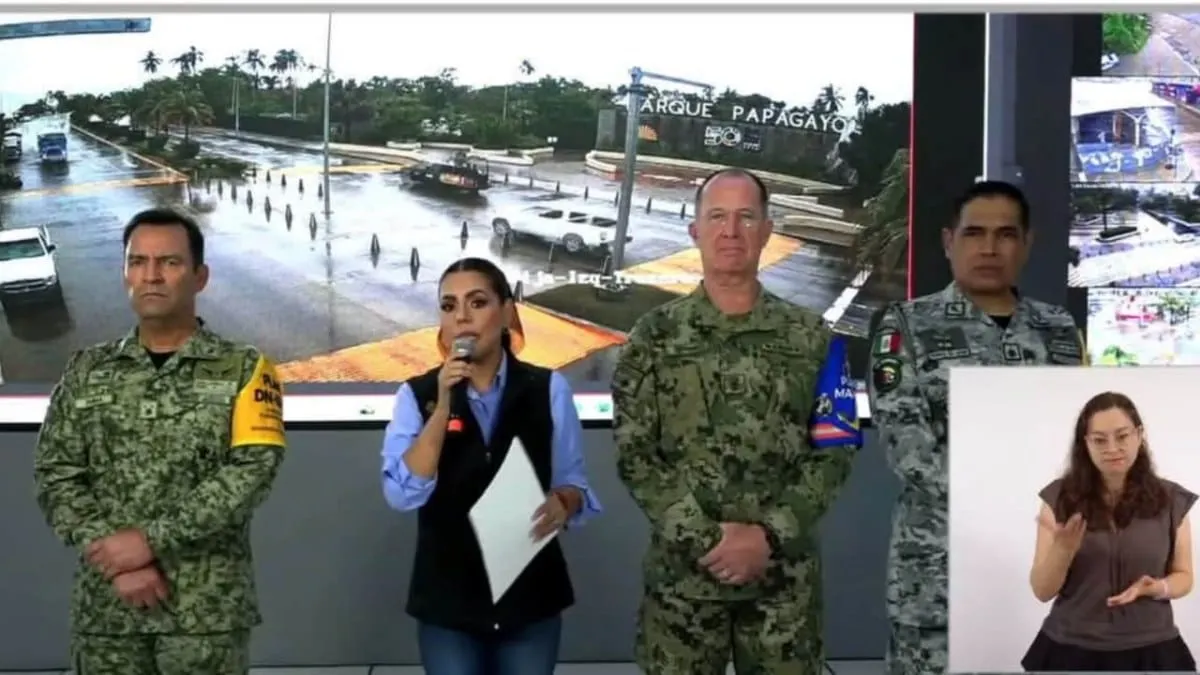 Evelyn Salgado informa a Sheinbaum sobre las inundaciones en Acapulco por el huracán “Simón”