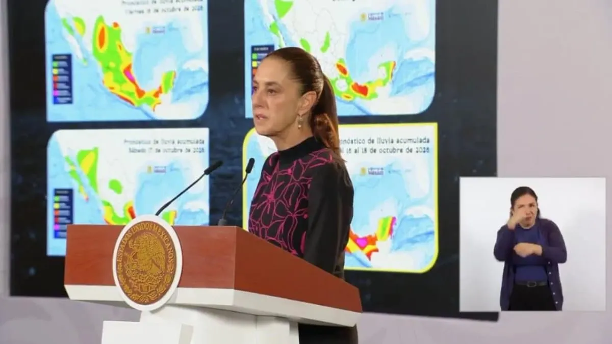 Exhorta Sheinbaum a buscar refugios ante posible intensificación del huracán Trudy