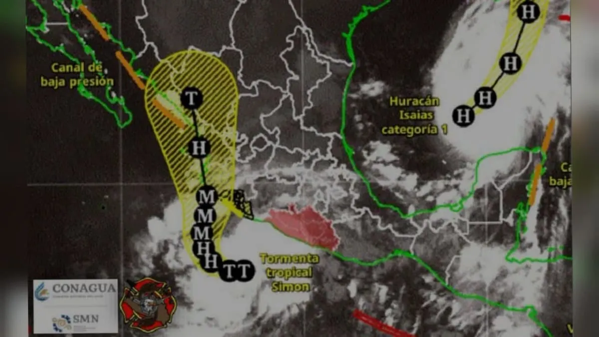 Prevén lluvias y oleaje de hasta 4 metros en Guerrero este jueves por efectos de la tormenta tropical “Simón”