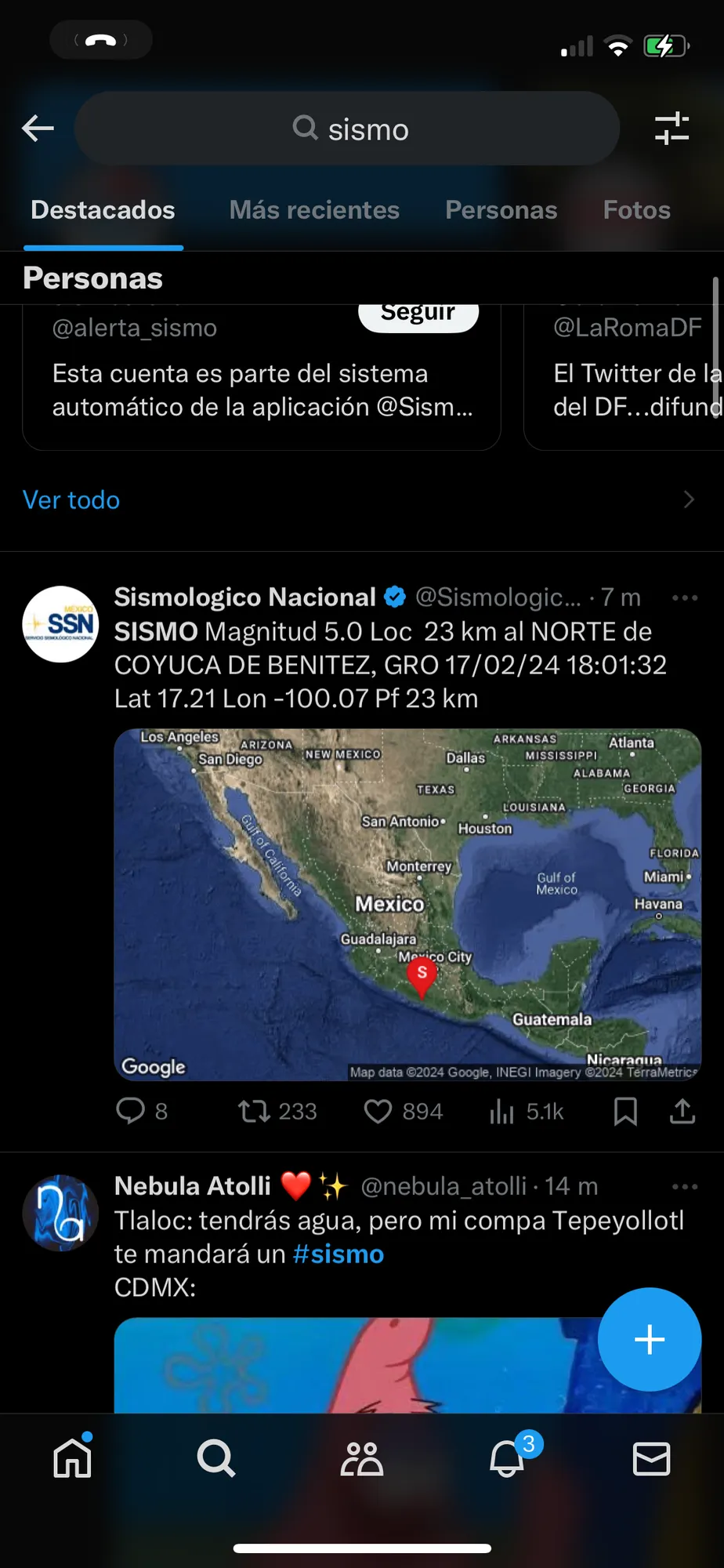 Sismo de 5 grados con epicentro en Coyuca sacude a varios municipios de Guerrero