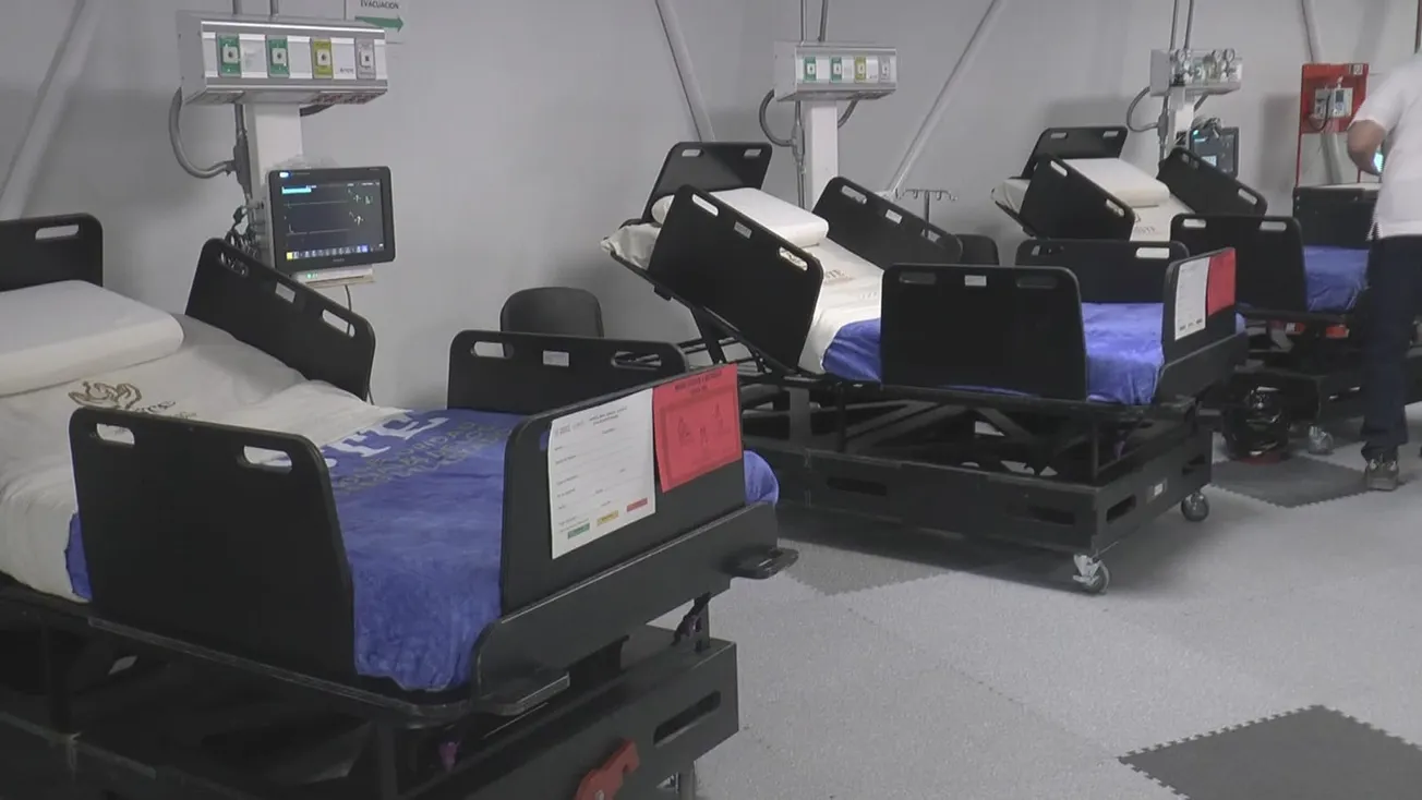 Inauguran primeras 20 camas del hospital móvil del ISSSTE en Acapulco