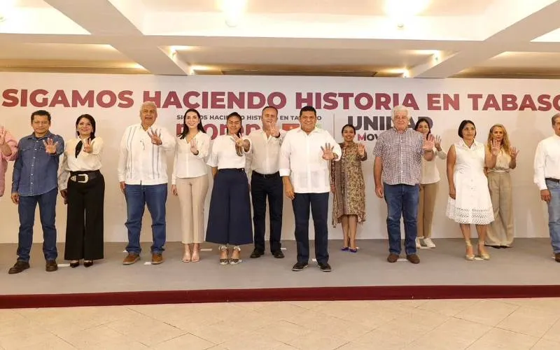 Javier May presenta su equipo de campaña para la gubernatura de Tabasco