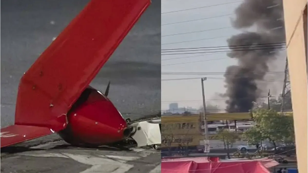 Se desploma helicóptero en la CDMX; cae sobre taller mecánico