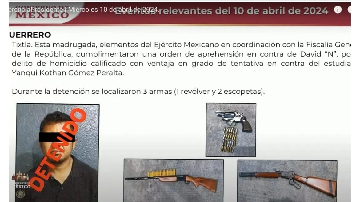 Fiscalía informa detención de David, policía prófugo por el asesinato de Yanqui