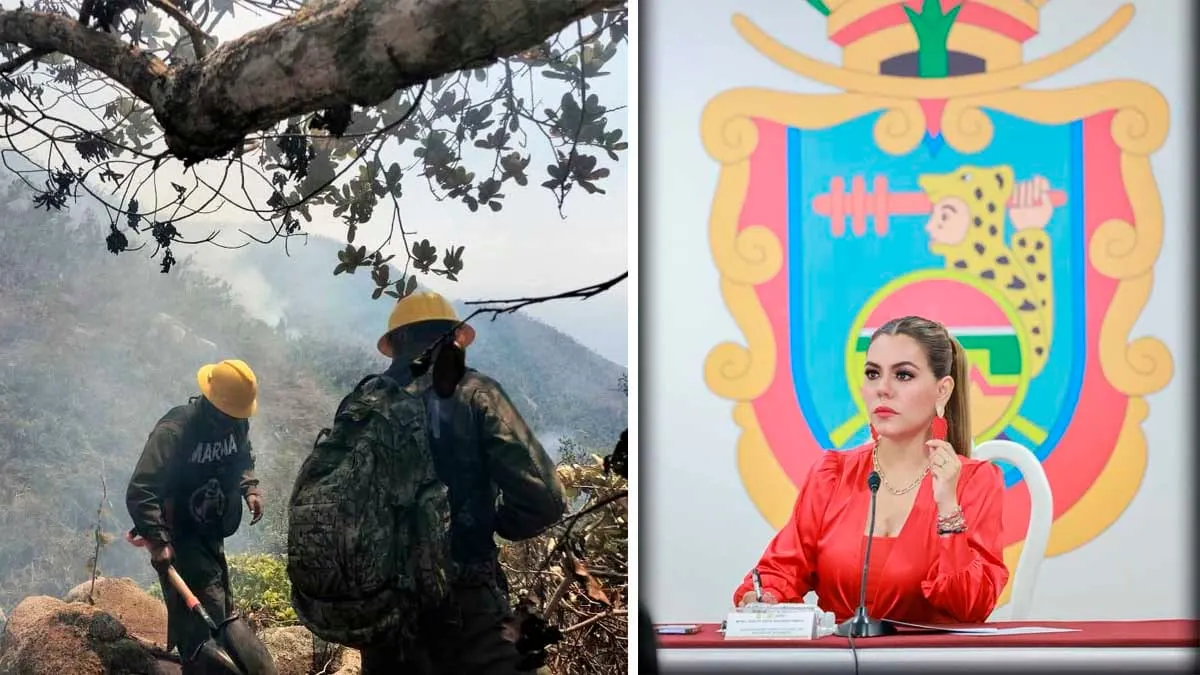 Informa Evelyn Salgado control al 90% del incendio en El Veladero de Acapulco