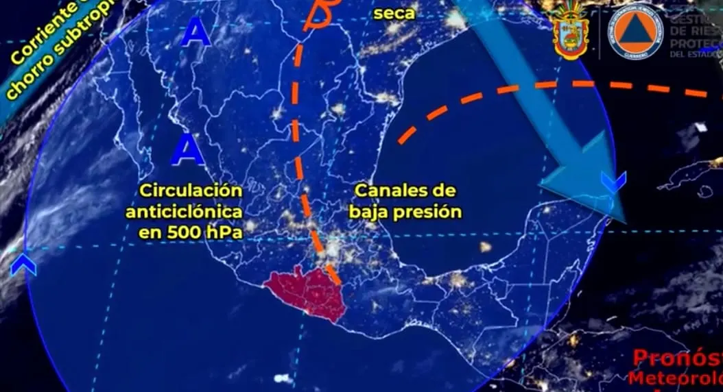 Pronostica PC lluvias en todo Guerrero por la noche y altas temperaturas por la mañana