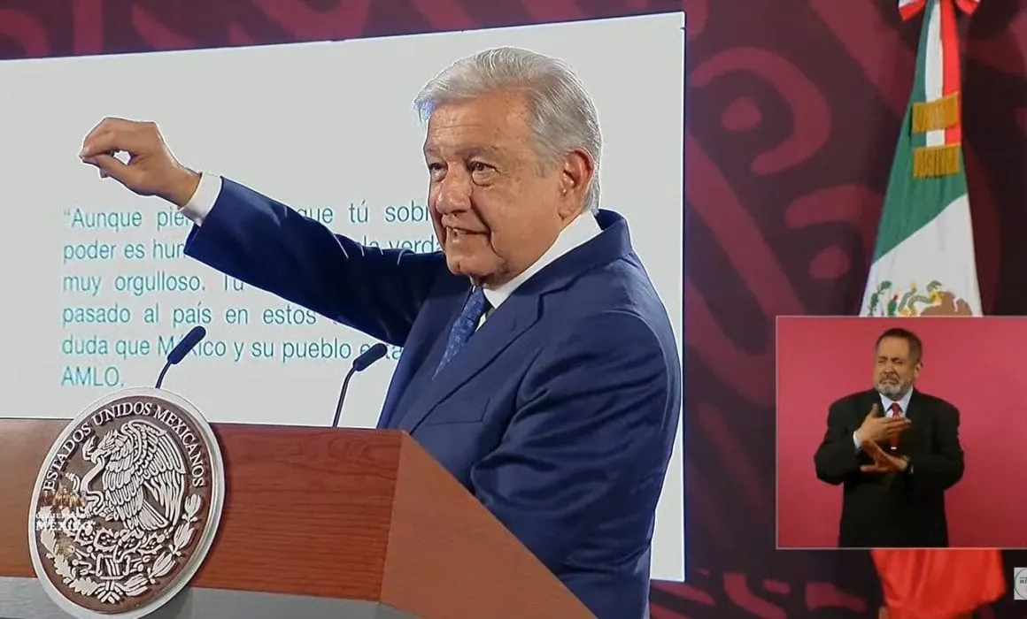 AMLO revela mensaje de felicitación a Sheinbaum; «eres lo mejor que le ha pasado al país»