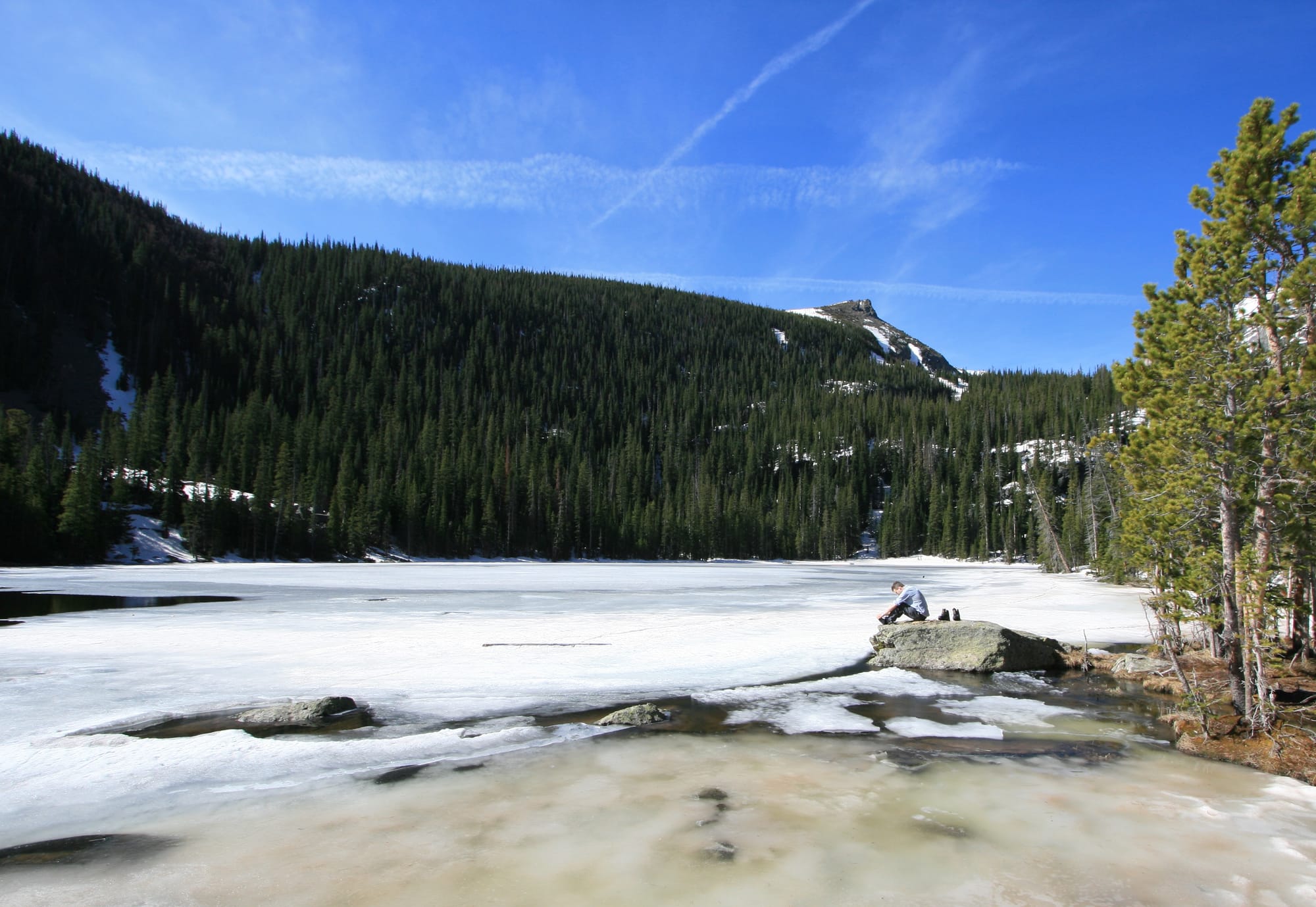 Not quite yet... Fern Lake, Colorado