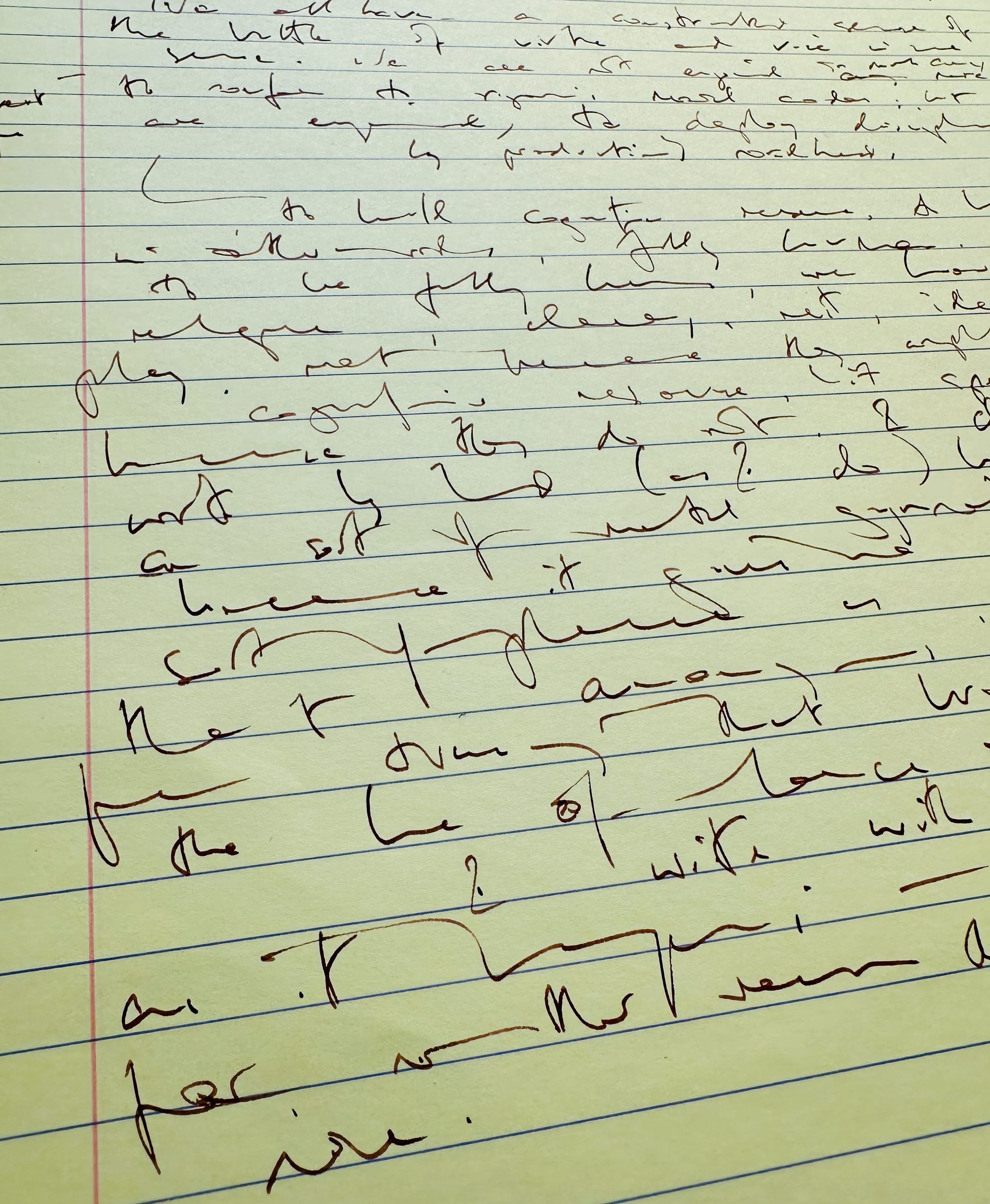 page of handwritten text