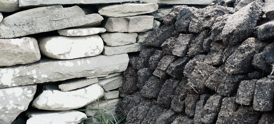 Peat stack, Crofting Museum, Shetland