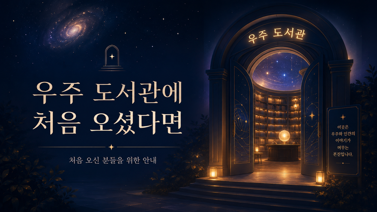 우주 도서관에 처음 오셨다면