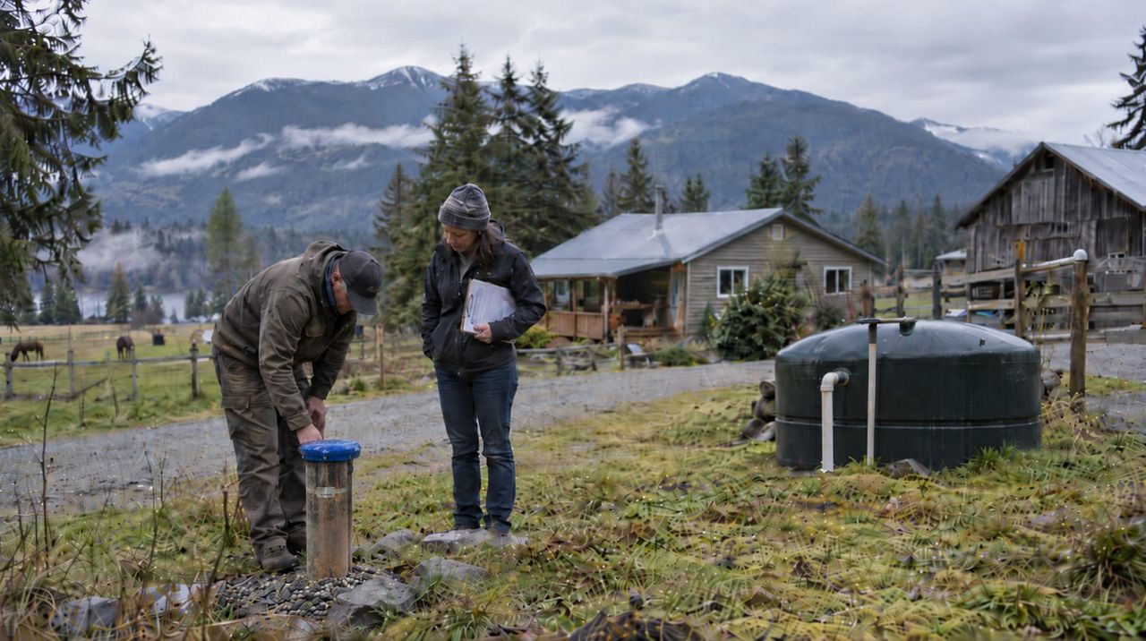 Check the water source, dry season performance of the well, water quality, and authorization. Get dated records and check the supply against what you are planning to do on the property.